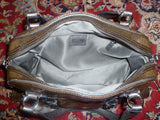 Authentic Moschino Handbag Made in Italy in Good Condition Brown Evening Bag - Diamonds Sapphires Rubies Emeralds