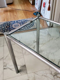 Mid Century Modern Milo Baughman ATTRIBUTED Chrome and Glass Console table