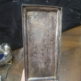 Antique Middle Eastern Sterling Silver Carved Mirror BROKEN! 90 years old - Diamonds Sapphires Rubies Emeralds