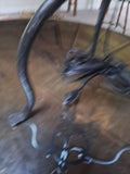 Mid Century Modern Abstract Iron Art Lamp