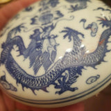 Vintage Chinese Porcelain Signed Dragon Box