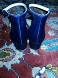 Badgley Mischka Size 9 Women's Shoes Jewel Sycamore Navy Satin