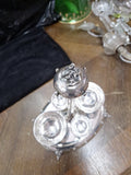 Hazorfim 925 Silver Salt And Pepper Holder Made In Israel 467 Grams