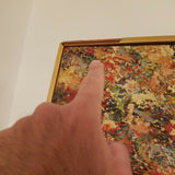Mid Century Modern Abstract Painting Signed Titled - Diamonds Sapphires Rubies Emeralds