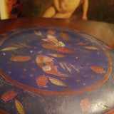 20Th century Vintage Heavy Enamel Moser Bohemian glass Charger