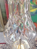 Pair Of Vintage Unsigned Baccarat Attributed Waterford Crystal Lamps #95508