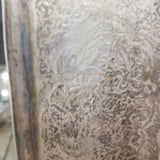 Antique Middle Eastern Sterling Silver Carved Mirror BROKEN! 90 years old - Diamonds Sapphires Rubies Emeralds