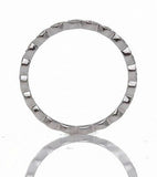14K White Gold Stackable Diamond Band Size 6.5