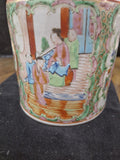 Antique Chinese Teapot Porcelain 6.5" Tall X 6" Diameter - Diamonds Sapphires Rubies Emeralds