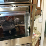 GE Profile 30"  Double Wall Oven Model #:PT9550SFSS FOR PARTS SHATTERED!!!