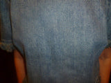 Michael Kors Lady's Denim 100% Cotton Size Small Top - Diamonds Sapphires Rubies Emeralds
