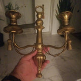 Pair Of Gilt Hollywood regency Mid century Modern Sconces
