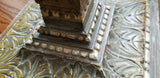 Pair of Gilded Wood Posts Columns - Diamonds Sapphires Rubies Emeralds