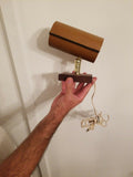 Rare Mid century Modern Jacques Adnet Attributed Leather Lights