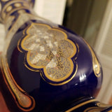 Antique Moser Overlay Bohemian Glass Triple