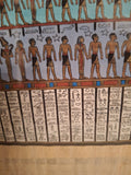 Antique  hieroglyphic Parchment Painting Signed