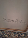 Massive Mid Century Modern Vintage Floral Signed Painting 48" X 48" #912008