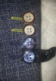 Harry Brown London Collection 3 Piece Suit Slim Fit Size 38R with 32R Pants - Diamonds Sapphires Rubies Emeralds