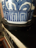 Pair Of Vintage Chinese Porcelain Blue And White Lamps