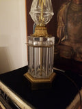 Antique Baccarat unmarked Hollywood Regency Glamour Gilt Bronze Lamp Signed 3508 - Diamonds Sapphires Rubies Emeralds