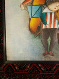Stylized Signed Painting Of Kids Playing Music Reminiscent of Joyce Royball - Diamonds Sapphires Rubies Emeralds