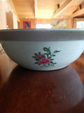 200 Year old Antique Chinese Porcelain Large Bowl - Diamonds Sapphires Rubies Emeralds