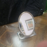 Antique Middle Eastern Sterling Silver Carved Mirror BROKEN! 90 years old - Diamonds Sapphires Rubies Emeralds
