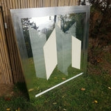 Mid Century Modern Signed Abstract Chrome Mirror Art