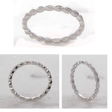 14K White Gold Stackable Diamond Band Size 6.5