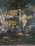 Mid century Modern Abstract Painting Signed Findlay Galleries Chicago