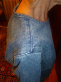 Michael Kors Lady's Denim 100% Cotton Size Small Top - Diamonds Sapphires Rubies Emeralds