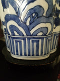 Pair Of Vintage Chinese Porcelain Blue And White Lamps