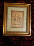 Framed Engraving by J.G. de Sainte Sauveur and Labrousse "Paysanne de Bitche"