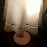 Mid century Modern Designer Venetian Handkerchief Lamp Pink
