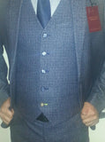 Harry Brown London Collection 3 Piece Suit Slim Fit Size 38R with 32R Pants - Diamonds Sapphires Rubies Emeralds