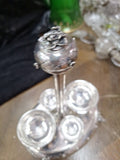 Hazorfim 925 Silver Salt And Pepper Holder Made In Israel 467 Grams
