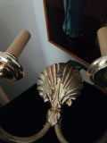 Pair of Mid century Modern Hollywood Glamor Shell Sconces