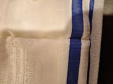 Kosher Tallit Prayer Shawl Tsit Tsit with Stripes Size 29" X 35" USED
