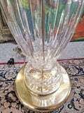 Pair Of Vintage Unsigned Baccarat Attributed Waterford Crystal Lamps #95508
