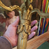Pair Of Louis XV French Bronze Sconces