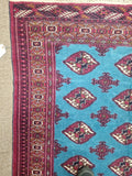 Antique Turkoman Hand Knotted Vegetal Dye oriental rug  4-2 X 6-3 very fine weav