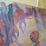 Vintage Mid Century Modern  Signed Judaica Painting