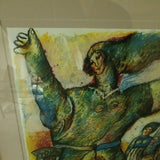Signed Israeli Painting Famous Artist - Diamonds Sapphires Rubies Emeralds