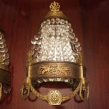 Pair Of Antique French Empire Crystal Sconces