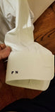 Paul Fredrick 80's Two Ply Pinpoint Oxford White Monogrammed PN - Diamonds Sapphires Rubies Emeralds