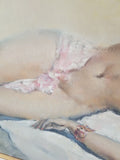Mid Century Modern Vintage Pin Up Art Nude Painting #912008