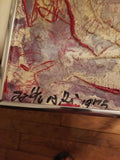 Mid century Modern Double sided  Abstract expressionist Painting