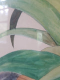 Mid century Modern Abstract Surrealist Watercolor Painting #97508
