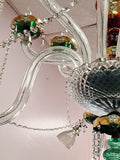 Czechoslovakian 1950 Overlay 12 Light Chandelier