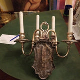 Pair Of regency Antique Palace Silver Sconces